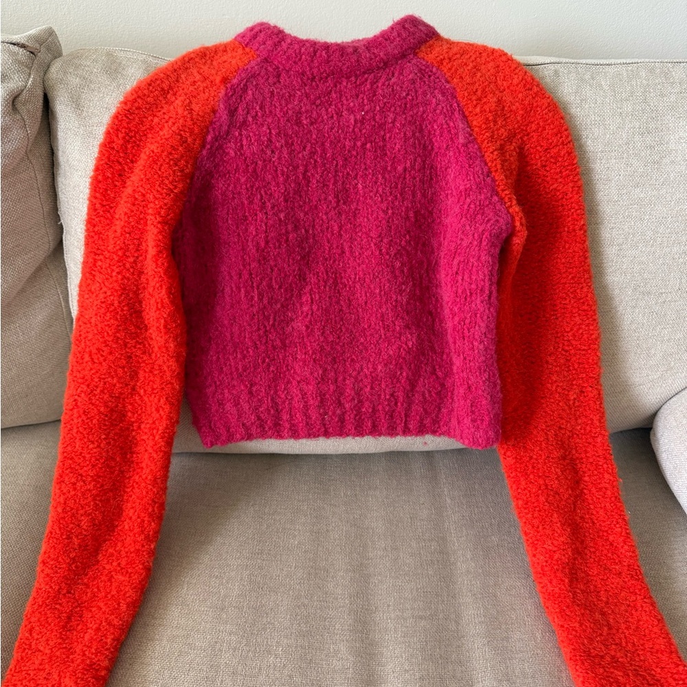 Wilfred Fuzzy Pink Crewneck Sweater